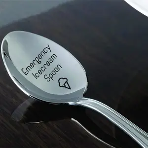 [Unique Engraved Ice Cream Spoon] Ice Cream Spoon-Personalised Engraved Spoon-Gift-Present-Quirky Gift-Christmas Gift Idea