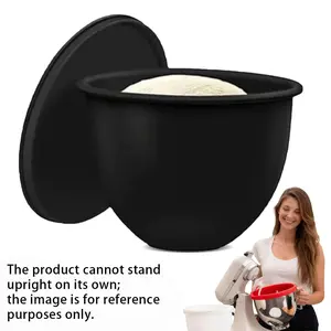 Kitchen Silicone Mixing Bowl Insert, 5qt Regular Gallon Liner, Compatible with Incline Head Stand Mixer, Reusable Pour Spout & Lid, Easy Cleaning, Cooking, Dishwasher Safe
