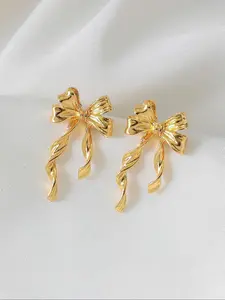 Asymmetrical Butterfly Spiral Earrings, Unique Metal Design, Perfect for Evening Parties, Stylish Jewelry for Women