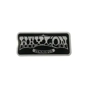 Rectangle Waylon Jennings Logo Sticker