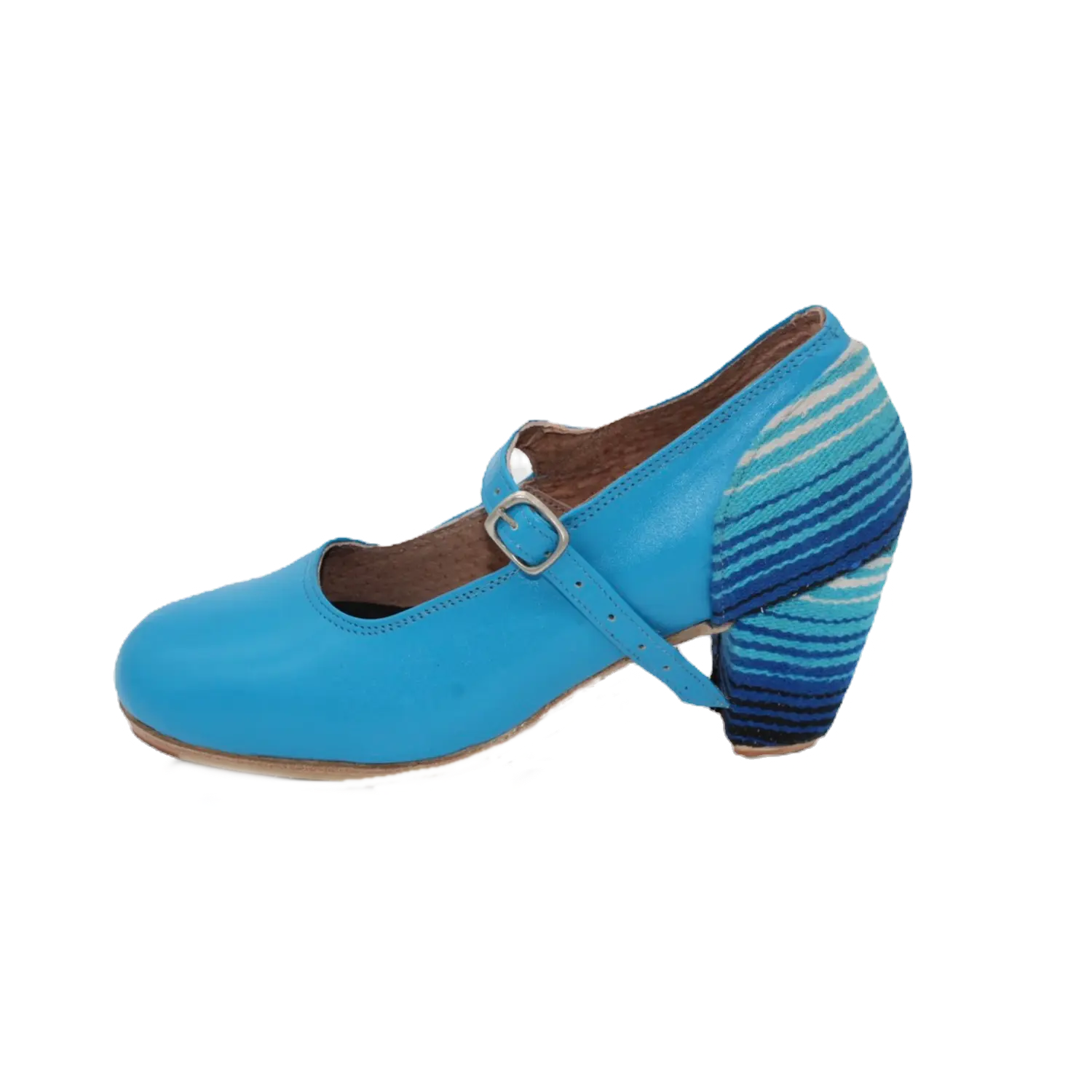 Danzarteb Women's Oaxaqueño Ankle Dance Shoes - 7cm Wooden Heel, Premium Leather, Pigskin Lining, Handcrafted in Veracruz, Mexico