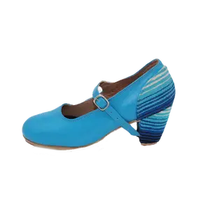 Danzarteb Women's Oaxaqueño Ankle Dance Shoes - 7cm Wooden Heel, Premium Leather, Pigskin Lining, Handcrafted in Veracruz, Mexico