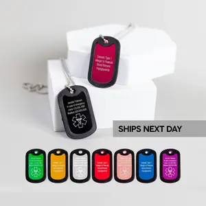 Medical ID Tag Necklace for Men & Women