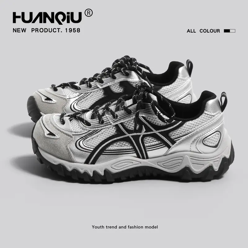 HUANQIU Women's Running Shoes – Breathable mesh, casual yet stylish design; suitable for daily walking and athletic training; non-slip, durable, and fashionable footwear for women.