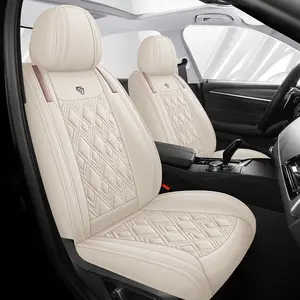 Eco-Friendly Breathable PU Leather Car Seat Covers, Car Seat Cushion, Odorless Universal Fit for Five Seats, All-Season Full Coverage Seat Protectors