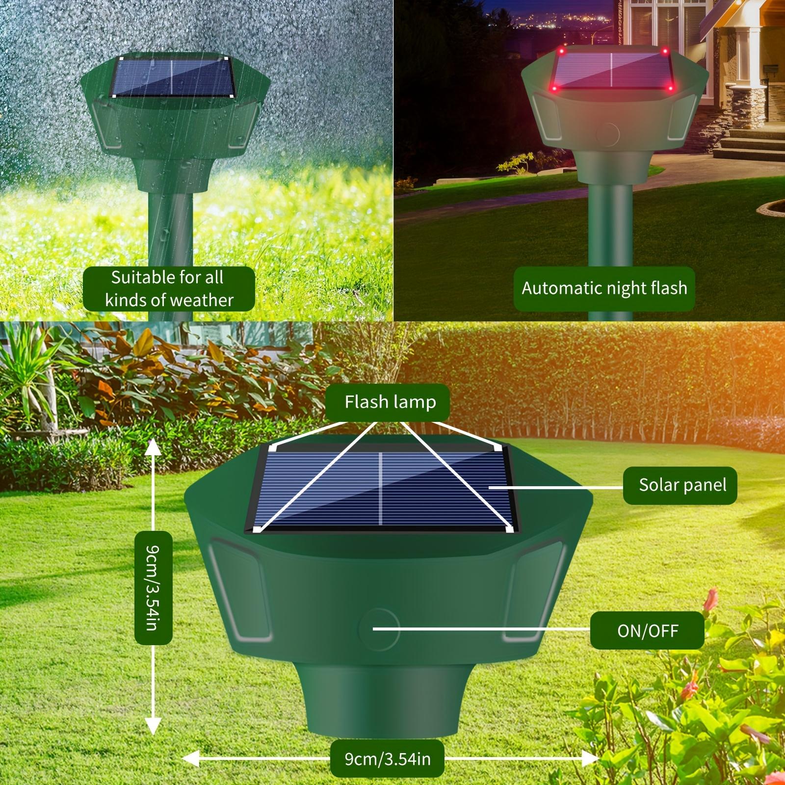 Outdoor Rat, Outdoor Snake for The Yard, Solar-Powered Animal Repeller That Drives Away Moles, Gophers, Snakes, Voles, And Other Underground Pests in The Garden Area