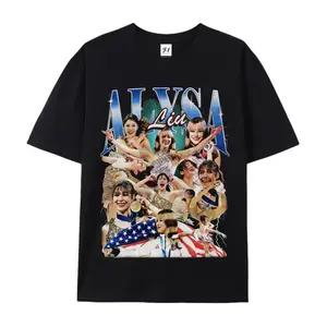 Alysa Liu Oversized Casual Men's Letter Pattern Printed T-Shirt cotton gift tee tv show soulja boy outfit 67