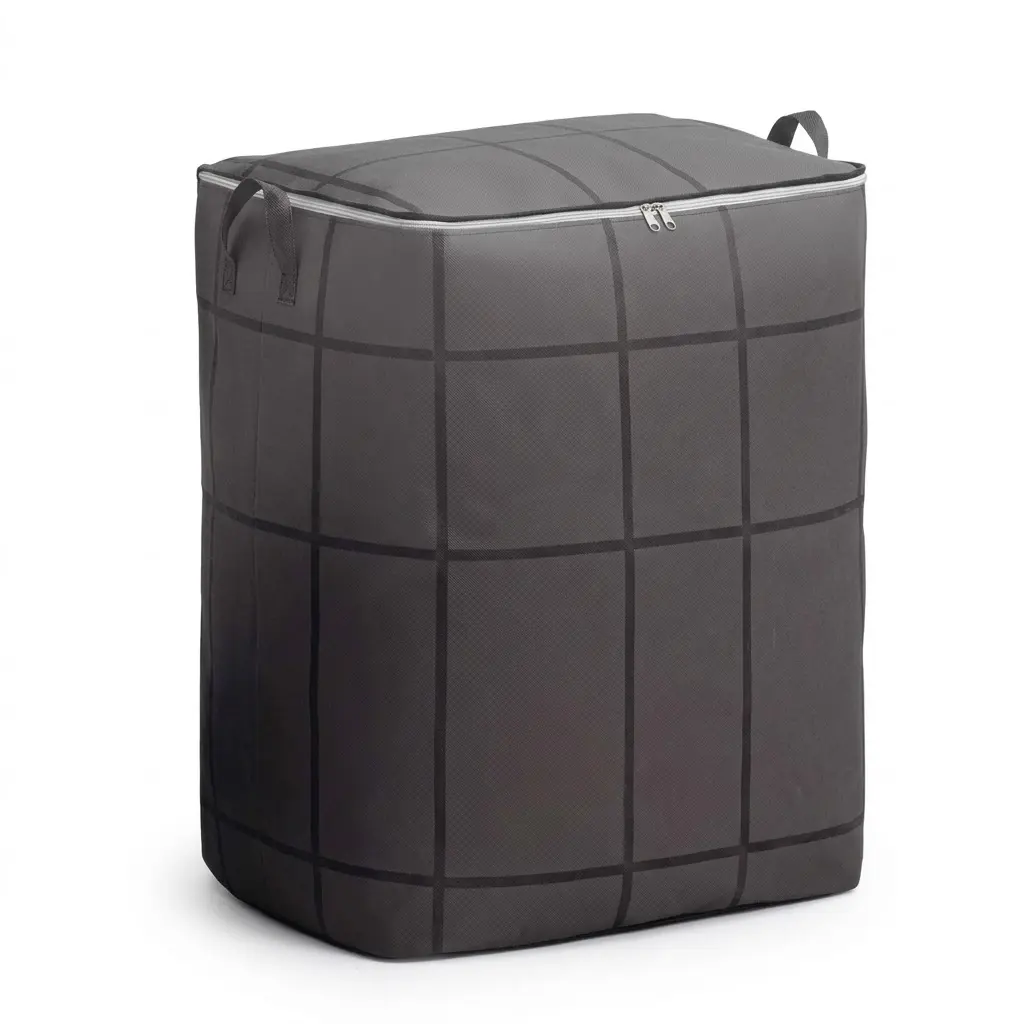 XL Heavy-Duty Standing Storage Bag with Dual-Zipper Seal, Dustproof Fabric Home Organizer for Bedding, Bulky Items, Storage Organization Needs