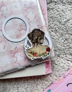 Creative Mind Illustration Phone Grip, Imagination and Books Phone Holder, Surreal Art Style Phone Accessory, Gift for Writers and Poets, Aesthetic Brainy Girl Phone Stand for Smartphones