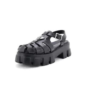 Pre-owned Prada Women's Monolith Cage Platform Sandals Rubber by Rebag