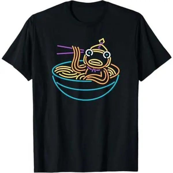 Fortnite Fishstick Neon Ramen Bowl Center Icon T-Shirt