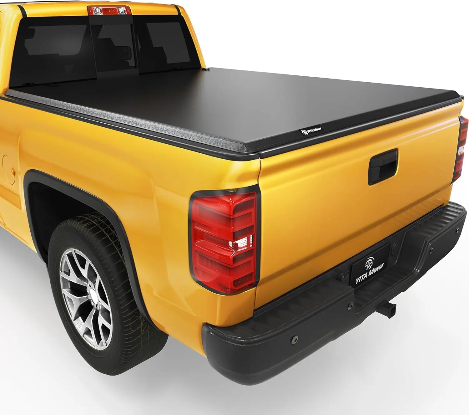 5.8ft Soft Tri Fold Truck Bed Tonneau Cover Compatible with 2007-2013 Chevy Silverado/ GMC Sierra 1500, Fleetside 5.8 ft Bed