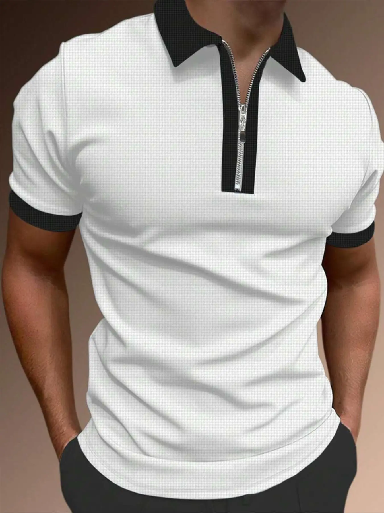 Men's Polo Shirt, Fitted Sporty Athletic Style Fashion Classic Daily Wear, Comfortable Fabric, Casual Outdoors and Sports Activities, Versatile Wardrobe Essential, Golf Casual Top, Golf Polo, Fashion Sportswear, Casual Athletic Apparel