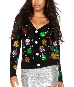 Women's Sequin Ornaments Cardigan Sweater Women's Sequin Ornaments Cardigan Sweater