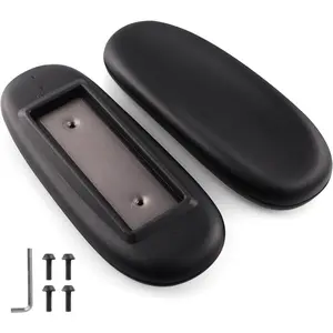 Office Chair Armrest Replacement, PU Arm Pads Caps, Fit to Most Chairs with 4" Mounting Hole Distance, 1 Pair