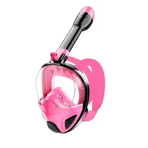 1pcs/Pink Full Face Snorkeling Mask For Adults And Teenagers, Snorkeling Equipment, With Detachable Camera Holder, Panoramic 180° Field Of View, Anti-fog And Anti-leakage Snorkeling Mask For Men And Women