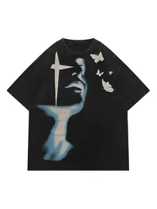 Thesupermade  Abstract Portrait Print T-shirt