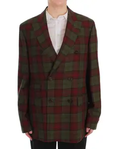 BENCIVENGA Green Wool Double Breasted Bordeaux