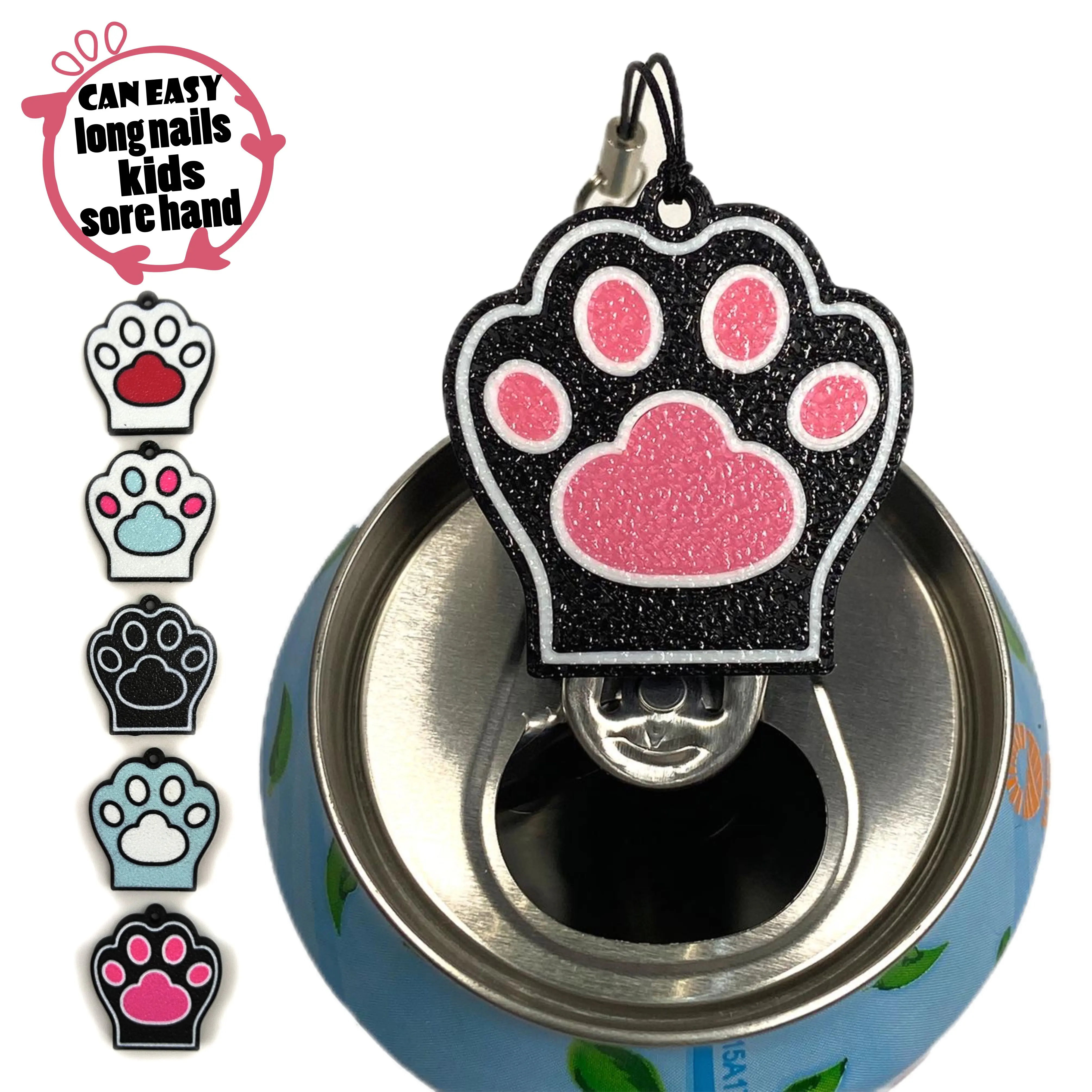 Kitty Paw Design-Soda Can Tab Opener - Adaptive Assistive Tech for Long Nails & Sore Hands- Perfect Gift