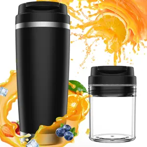 AIDEAMART Rechargeable Portable Blender – 750ml Stainless Steel Bottle, 120W Power – Ideal for Smoothies, Protein Shakes, Gym & On-the-Go Lifestyle (Black)