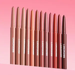 Long Lasting Matte Lip Liner Set, 6 Counts/set Moisturizing Lip Liner Pencil, Easy Coloring Lipstick Pen, Suitable for All Occasions Lip Makeup, Cosmetic, Lipliner