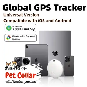 Smart Tracker Tag for Pet，Luggage, Wallet, Bike, Bags - Both Works with Apple Find My & Google's Find Hub,Bluetooth Tracker,Kitten puppy pet Tracker,Global positioning, accurate search.