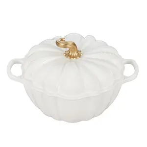 Le Creuset 4 Qt. Pumpkin Dutch Oven | White