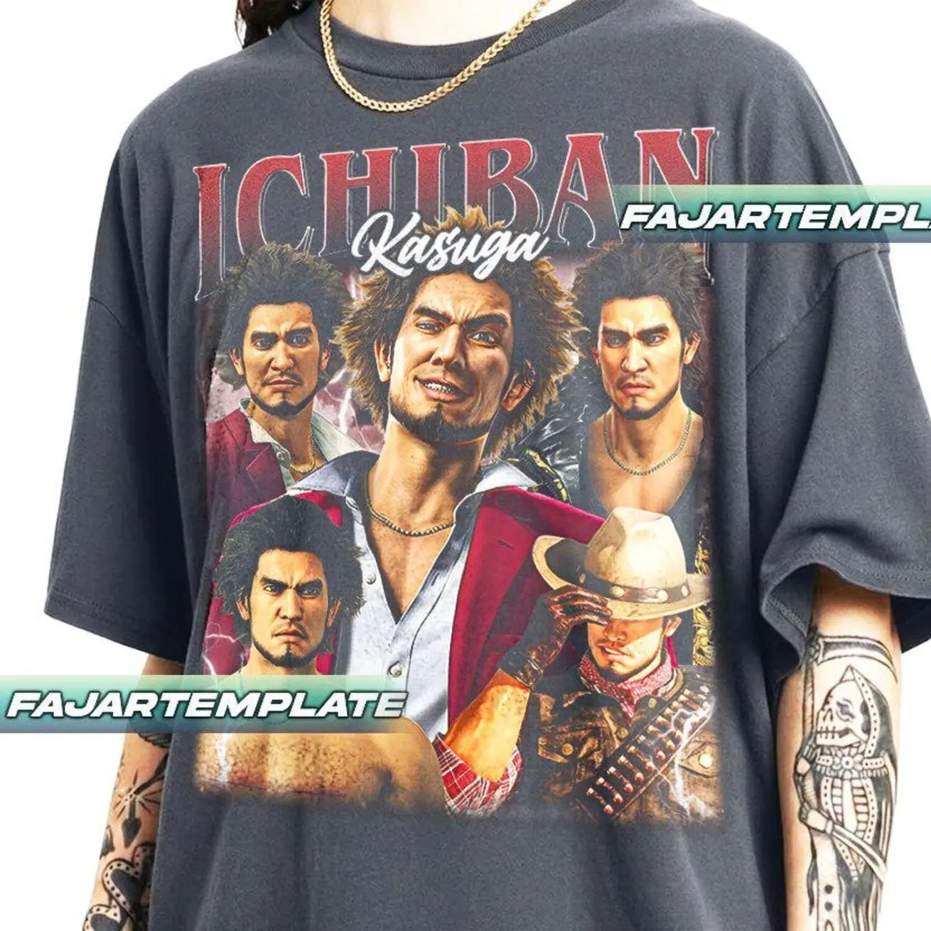 Ichiban Kasuga Yakuza Vintage T-Shirt, Gift For Woman and Man Unisex T-Shirt