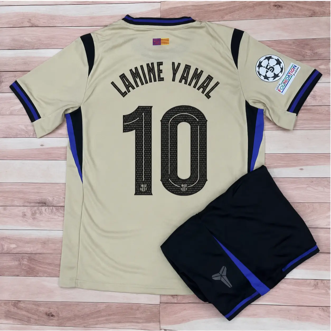 Lamin Yamal Barca 25/26 Cream Away Kit, Soccer Jersey