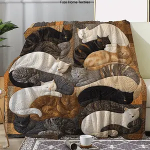 1 piece of bohemian pattern comfortable flannel blanket, with tortoiseshell and tiger stripe textures, suitable for all seasons - a soft and warm bed blanket, applicable to sofas/beds/camping/travel, and can be used as a home decoration gift