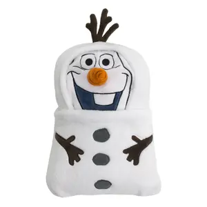 Disney Frozen Winter Cheer White, Orange, Brown Olaf Character Shaped Blanket