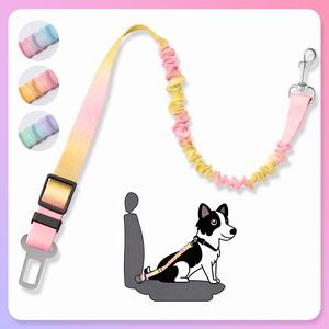 【Furlyn】Dog seat belt Candy‑Colored for Dogs and Cats Adjustable Length,Pet Safety Leash  Secure Fit Traction Rope for Car Travel Essential Car Interior Accessory