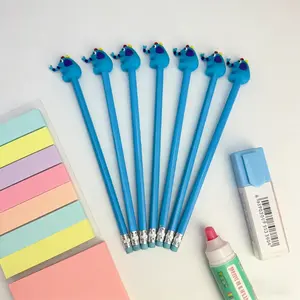 15/25pcs Creative and Lovely Blue Elephant - themed Wooden Pencils for Campus Design. Creative Gifts from the Elephant Series for the Back - to - School Season. Colors are Random.