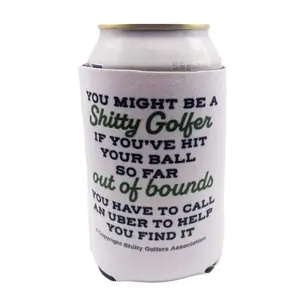 Golf Themed Can Coolers - Funny Beverage Holders - Bottle Cooler - Out of Bounds