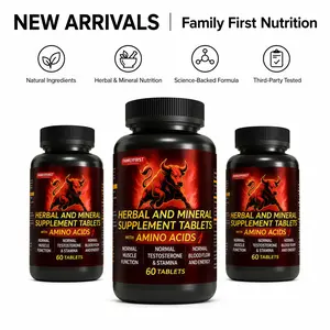 Family First Nutrition Post-Workout & Recovery Fitness Supplement - 60 Tablets, Herbal Formula with Amino Acids, Zinc & Black Pepper Extract for Energy Balance & Daily Vitality
