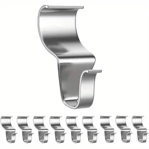 5/10pcs Heavy Duty Porch Siding Hooks - Non-Perforated Vinyl Hooks for Hanging, Stainless Steel Ornament Hanging Hooks - Creative S-Shaped Hooks for Concealing Wall Joints