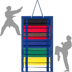 Karate Belt Display Rack Holds 12 Karate Belts Hanging Martial Arts Belt Display for Martial Arts Learners No Accessories Included