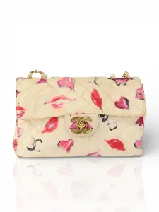 Pre-owned CHANEL Plastic Shoulder Bags Jumbo Single Flap White Multicolor