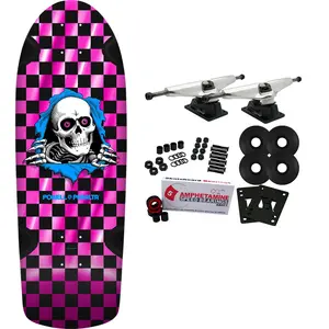 Powell Peralta Skateboard Complete OG Ripper Checker Pink Foil Old School Reissue