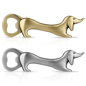New Flat Standing Sausage Dog Bottle Opener, Ideal for Home Kitchen Restaurant Bar Beverage Beer Bottles, Easy-To-Use Tool
