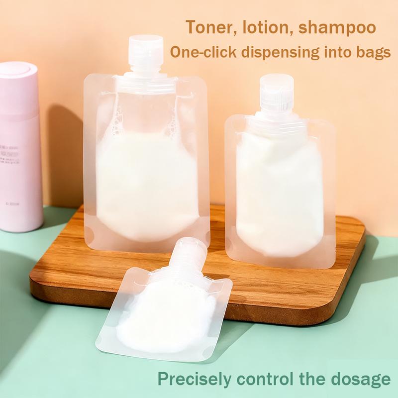 Transparent Portable 21-Piece Travel Containers Set for Lotion Shower Gel Shampoo Facial Cleanser Leak-Proof TSA Compliant Travel Toiletries with 3 Sizes & Labels