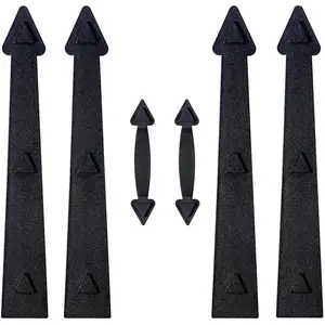 Magnetic Garage Door Decorative Faux Hinges Handles Accents Hardware Kit Black