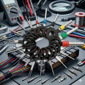 Professional Auto Electrical Repair Tool Kit: Multi-Function Pliers, Durable Pin Extractor, Wire Crimper for Car Audio Mods, Wiring Harness Maintenance, and Electronics Installation. Essential for Circuit Repair and Electrical Work.