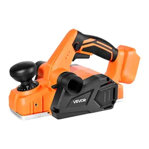 VEVOR Cordless Handheld Planer, 3-1/4-Inch Cut Width, 15000 RPM Electric Hand Wood Planer with Brushless Motor, Adjustable Cut Depth for Woodworking, Compatible with VEVOR 18V Battery (Bare Tool Only