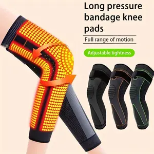 2 Pcs Compression Knee Pads Support Lengthen Stripe Sport Sleeve Arthritis Joint Pain Protector Elastic Kneepad Brace Sports Knee Sleeve