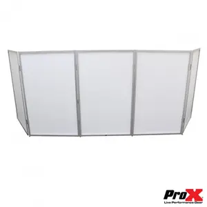 Pro X XF-5X3048S 5 Panel Silver Frame DJ Facade w/Stainless Quick Release 180 Deg. Hinges