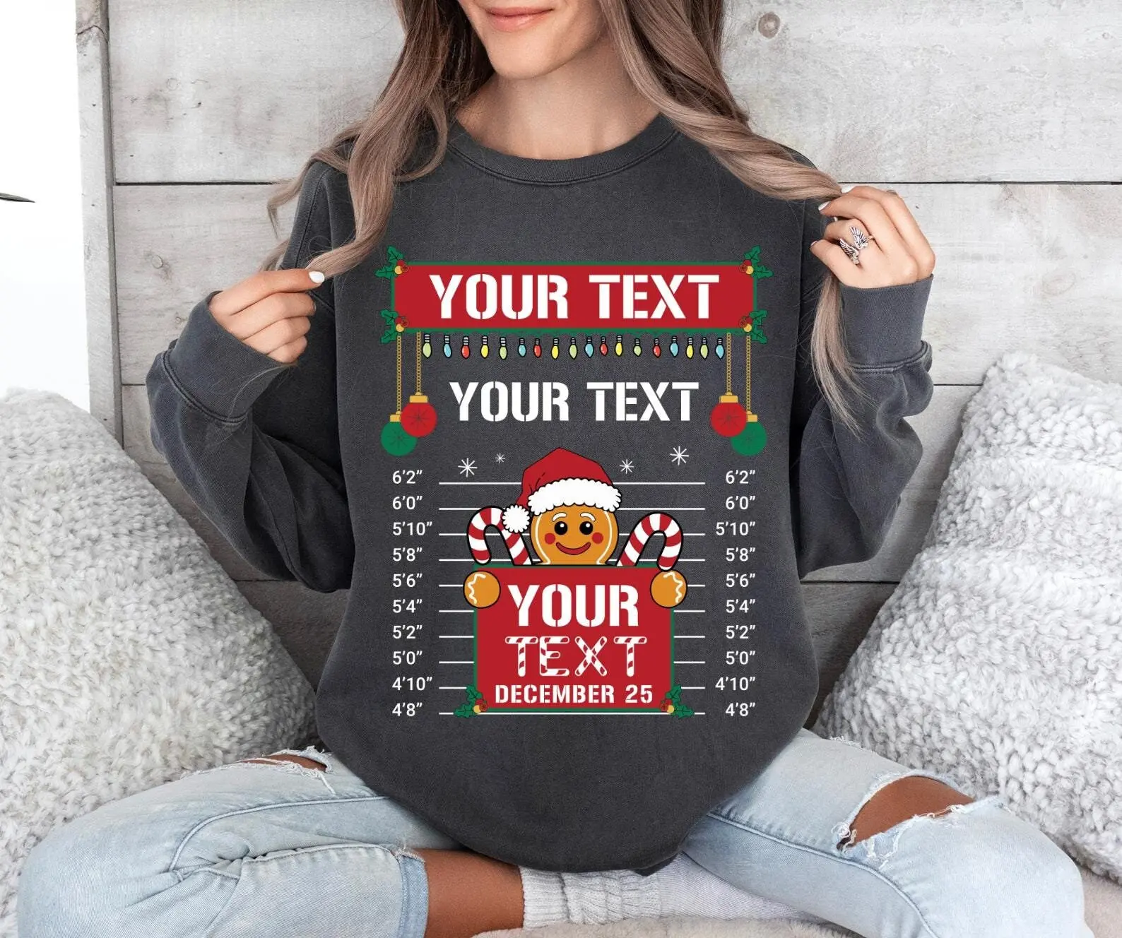 Funny Gingerbread Inmate Christmas T-shirt, North Pole Sweatshirt, Hoodie Casual Cotton