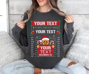 Funny Gingerbread Inmate Christmas T-shirt, North Pole Sweatshirt, Hoodie Casual Cotton