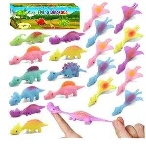 20 Pack Slingshot Dinosaur Finger Toys – Flying Sticky Dino Fidget Toys for Kids, Boys & Girls Party Favors, Goodie Bags, Easter Basket, Birthday, Xmas Gifts