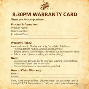 5-1 Our T-shirt and Hoodie Warranty Card